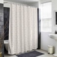 thumbnail image 4 of Cream Beige Boho Shower Curtain - Water Repellent Fabric Shower Curtains Washable, Farmhouse Country Flowers Plaid Textured Decorative Polyester Cloth Bathroom Curtains Modern Bath Decor 36"x72", 4 of 8