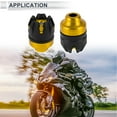 thumbnail image 3 of 14mm Motorcycle Slider Frame Aluminum Alloy Plastic Wheel Fairing Protection Crash Pad Protector Guard 50mm 70mm Gold Tone 2 Pcs, 3 of 7