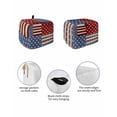 thumbnail image 2 of Fsddascl 4th of July Small Toaster Cover 2 Slice, Kitchen Appliance Covers, Independence Day Red Blue Vintage Toaster Oven Cover with Loop, Bread Machine Cover Polyester Dust Cover Protection, 2 of 5