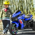 thumbnail image 4 of 12V Electric Motorcycle for Kids 3-5 Years Old, 4 MPH Top Speed, LED Lights, Bluetooth Music, Battery Powered, Blue, 4 of 8