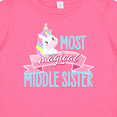 thumbnail image 4 of Inktastic Most Magical Middle Sister Cute Unicorn Girls Baby T-Shirt, 4 of 5