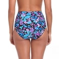 thumbnail image 6 of RELLECIGA Women's High Cut Cheeky High Waisted Bikini Bottoms Tummy Control Swim Bottom Full Coverage Underwear Panties Swimsuit Bathing Suit Bottom, 6 of 7