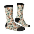 thumbnail image 2 of Goofa Squirrels and Trees Printed Men's Crew Socks, Soft Durable Breathable Moisture-Wicking with Odor Control Cotton socks, 2 of 9