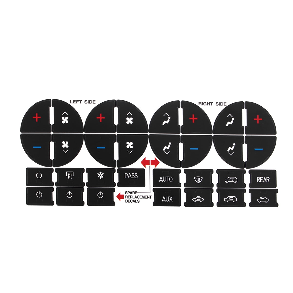 9 Sets GM Button Decals Chevrolet Acadia Traverse Repair Sticker Climate Control