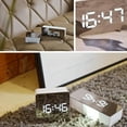 thumbnail image 2 of LED Digital Alarm Clock Temperature Desk Makeup Mirror Art Snooze Clock Bedroom Office Decoration,Rectangle, 2 of 9