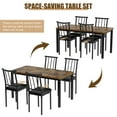 thumbnail image 6 of 5 Piece Dining Set, LEGAHOME Dining Table Set for 4, Modern Kitchen Breakfast Nook Table and 4 Upholstered Chairs for Dining Room, Kitchen, Brown, 6 of 10