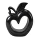thumbnail image 1 of Estatua de manzana de resina, figura decorativa, artesanía, modelo de manzana coleccionable, adorno de escritorio para estante, chimenea, centro de Negro, 1 of 8