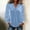 Sky Blue sequin sleeve velvet top women a1, variant on Women's V Neck Long Sleeve Velvet Top Half Button Front Sequined Sleeves Solid Color Casual Party Top Trendy Fall Winter Outfit, Gold S