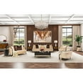 thumbnail image 3 of Michael Amini Malibu Crest Chenille Sofa - Honey/Dark Espresso, 3 of 16