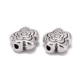 thumbnail image 3 of 100pcs style Alloy Beads Flower Antique Silver Lead Free & Cadmium Free 6x6x3mm Hole: 1mm, 3 of 4