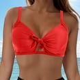 thumbnail image 2 of Yindaity Swim Top Sexy Bathing Suit for Women Women's Underwire Tankini Top Tummy Control Bathing Suits Sexy V Neck Crossover Swim Top Only Swim Tops(Red,2XL), 2 of 7