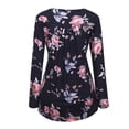 thumbnail image 4 of Fashion Print Tops And Blouses Women Sexy V-Neck Long Sleeve Ladies Top Loose and Comfortable Casual Roupas Feminina Clothes, 4 of 6