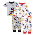 thumbnail image 1 of Conjunto de pijama Disney para niños, algodón, corte ceñido, 4 piezas, Mickey & Friends, 1 of 6