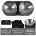 thumbnail image 4 of Raised Dog Food Bowl 15° Tilted Dog Water Bowl with Stand for Dogs Cats, Double Bowl, 4 of 7