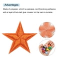 thumbnail image 4 of Parche bordado de 5 estrellas pequeño de Uxcell para ropa 1.14x1.14" Paquete de 15 Naranja, 4 of 7