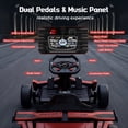 thumbnail image 4 of Wisairt 24V 10Ah Kids Electric Go Kart Drift Car, 360° Drift Ride on Toy with 800W Motors, 7.5 MPH, Adjustable Length, LED Lights, Drift Racing Kart for Big Kids 6-12 Years Old, 135 LBS, Red, 4 of 12