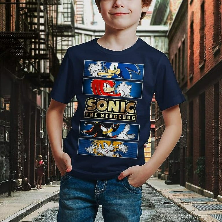 Sonic The Hedgehog NS8619 Multicolore - Vêtements T-shirts manches courtes Enfant 18,20