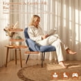 thumbnail image 5 of Modern Accent Chair, Upholstered Sherpa Reading Armchair Teddy Fabric with Metal legs for Living Room,Bedroom, 5 of 7