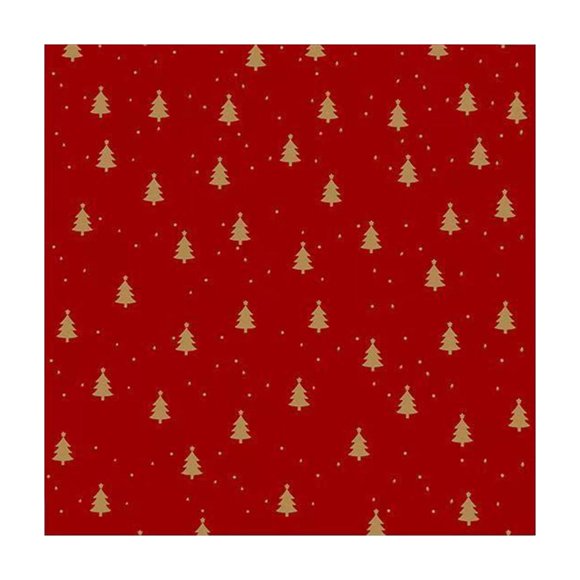 Christmas Wrapping Paper 56 cm x 53 cm Red And Green Festive Snowflake Reindeer Tree Design Thick Tear-Resistant Paper