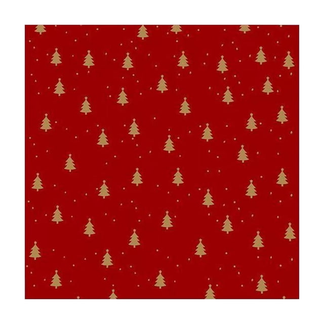 Christmas Wrapping Paper 56 cm x 53 cm Red And Green Festive Snowflake Reindeer Tree Design Thick Tear-Resistant Paper