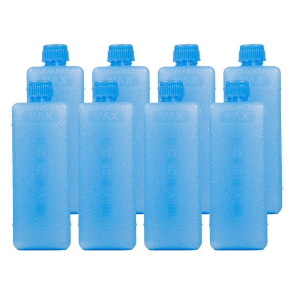 Elapind 8Pcs Reusable Freezer Ice Packs for Coolers | Long-Lasting Cooling Ice Blocks for Lunch Boxes, Camping, Fishing, And Air Conditioner Fans, 4.53 X 1.57 X 1.18 Inches,Blue