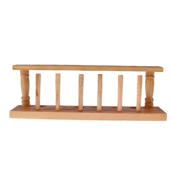 SHISUYAN 6- Slot Test Tube Rack, Wooden Test Tube Rack Holder, Test Tube Rack with 6 Drying, Test Tube Storage Organization Stand, Stand School Laboratory Supplies
