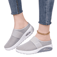 thumbnail image 3 of Domzle Slip-On Mules Sneakers for Women 2026 Backless Knit Comfortable Lightweight with Arch Support Walking Shoes for Travel House Office Gray 41, 3 of 7