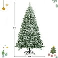 thumbnail image 2 of Gymax 6ft Snow Flocked Christmas Tree Hinged Artificial Pine Tree w/ Metal Stand, 2 of 10