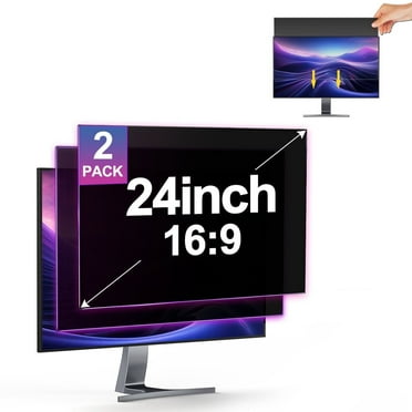 [2-Pack] 24 inch Privacy Screen for Monitor Computer Screen Privacy Filter for 16:9 Widescreen Monitor Desktop PC Monitor Privacy Film Monitor Privacy Shield and Anti-Glare Protector