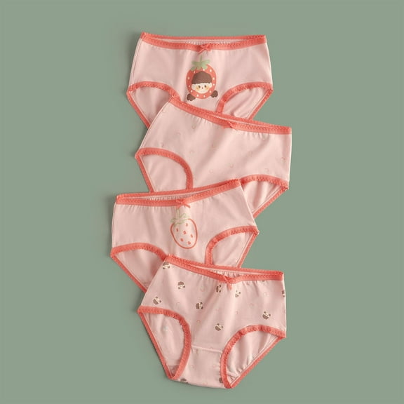 ATOGUTA Girls Cotton Underwear 2T-9 Soft Breathable Comfort Cotton Kids Toddler Panties 4-Pack