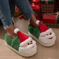 thumbnail image 2 of Shadoumai Christmas Slippers Unisex Xmas Santa Slippers Non- Fluffy Warm Shoes Winter Soft -on Indoor Outdoor, 2 of 4