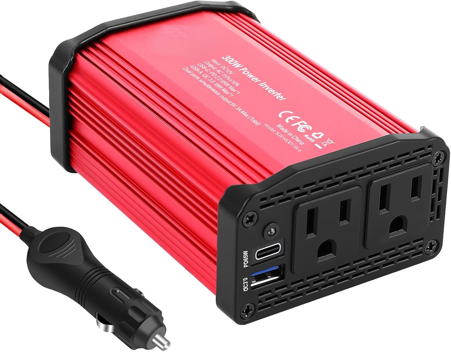 Foval 200 W Car Power inverter DC 12 V a 110 V AC convertitore con 8.4 a 4 USB caricabatteria