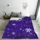 thumbnail image 5 of Balery Dark Purple Snowflakes Manta de Felpa Suave y Acogedora – Cobija de Franela Aterciopelada para Cama, Lavable y Cálida para Sofá, Mascotas, Transpirable-40"x30", 5 of 7