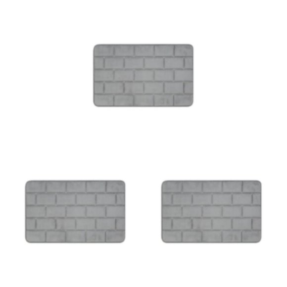 Advancent Alfombrilla de baño inferior antideslizante de poliéster No se desprenden alfombras para un paso seguro Buena sensación de paso gris Type1 NO1