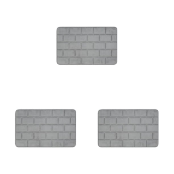 Advancent Alfombrilla de baño inferior antideslizante de poliéster No se desprenden alfombras para un paso seguro Buena sensación de paso gris Type1 NO1