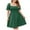 Green, variant on Womens Fit And Flare Midi Dress Short Sleeve Design Flowy Fabric Relaxed Silhouette for Party Events Blue XXL
