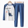 thumbnail image 6 of NOLDARES Infant Baby Boy Outfits 2 Piece Long Sleeve Crew Neck Sweatshirt Tops Casual Pocket Joggers Pants Cartoon Clothes Toddler Clothing(Blue,5-6 Y), 6 of 6