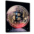 thumbnail image 2 of Designart "Crypto Art with Pink Bitcoin Theme" Fashion Framed Wall Art - Glam Pink Fashion Bitcoin Living Room Framed Canvas Art, 2 of 6