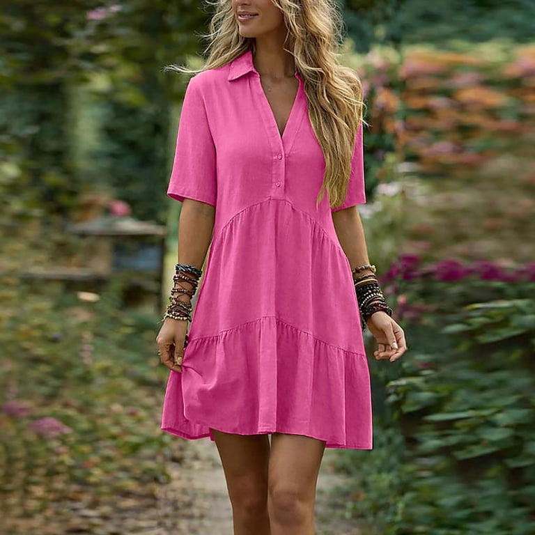 plus size brunch dress Easowa Curve Plus Size Summer Casual Elegant Color Block Trim Cinched Waist Dress Brunch Beige
