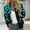 #072-Green, variant on AUNVITO Women's Casual Printed Zippered Pocket Loose Fit Coat Long Sleeve Winter Outdoor Comfortable Blend Daily Wear Fashion Top