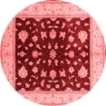 thumbnail image 1 of Ahgly Company Indoor Round Oriental Red Industrial Area Rugs, 4' Round, 1 of 4