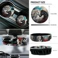 thumbnail image 6 of Yuyamidu Horse Car Seat Covers for Front Seats Fashion Steering Wheel Cover Seat Belt Covers Armrest Pad Trash Bin Hanging Phone Pocket Rear View Mirror Cover Cup Holders Key Ring, Set of 12, 6 of 7