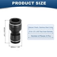 thumbnail image 2 of Uxcell 6 Pcs Conector Recto de Empuje para Conectar, Adaptador de Reductor de Tubo OD de 1/2" x 5/8" para Conexión de Sistema Neumático, Negro, 2 of 6