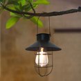 thumbnail image 4 of Lámpara LED solar de hierro forjado, lámpara colgante de tungsteno, decoración de luz (A) Tmvgtek Iluminación del hogar multifuncional, 4 of 9