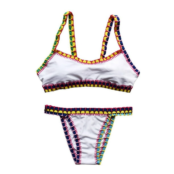 WILLBEST Traje de Baño de Manga Larga Para Mujer, Conjunto de Tankini Para Playa, Traje de Baño de Punto, Traje de Baño Separado de Verano Con Sombrero A Juego, Traje de Baño Informal