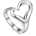 thumbnail image 1 of Handmade Rings 925 Sterling Silver Statement Rings Adjustable Chunky Stacking Band Ring for Women Girls, 1 of 6