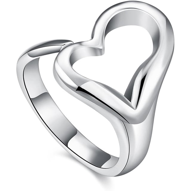 Handmade Rings 925 Sterling Silver Statement Rings Adjustable Chunky Stacking Band Ring for Women Girls