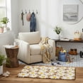 thumbnail image 3 of Abbott Doormat Durable Natural Coco Coir Doormat, Weather Resitant Mat Outdoor & Indoor Entrance, Home Decor Large Doormat, 18x30", Allover Daisy, 3 of 6