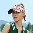 thumbnail image 5 of ZICANCN Sun Visors Hat for Women and Men, Colorful Terrazzo Stone Texture Beach Hats, Sports Hat for Golf Tennis Running, 5 of 5