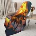 thumbnail image 3 of Rateoe Sunset Coast Sunflower Pattern Flannel Throw Blanket, Ultra-soft Blanket for Bed, Couch, Car, Hypoallergenic Anti-pilling blanket-80"x60"(Vertical), 3 of 6